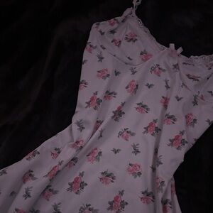 Floral Lace Trim Nightgown